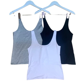 Kit 3 Regatas Plus Size Femininas Confortáveis para Mulheres