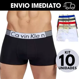 Kit 10 Cuecas Boxer Microfibra Forro 100% Algodão