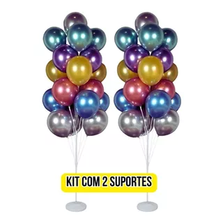 Kit 2 Porta Balão Suporte Bexiga Balões De Chão Grande 1,60m