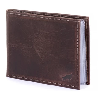 Carteira Masculina Slim Couro Legitimo Com Plastico Rg Cnh Cedulas