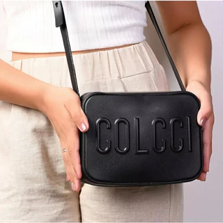 Bolsa Feminina Transversal Emborrachada com Alça Ajustável