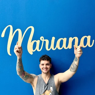 90CM Nome Personalizado MDF Cru Aplique de Parede Painel decoração de festa personalizada palavra