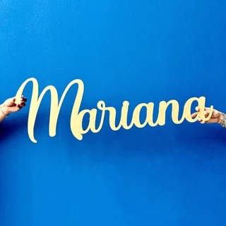 60CM Nome Personalizado MDF Cru Artesanato Aplique frase Convite aniversário lembrancinha decoração