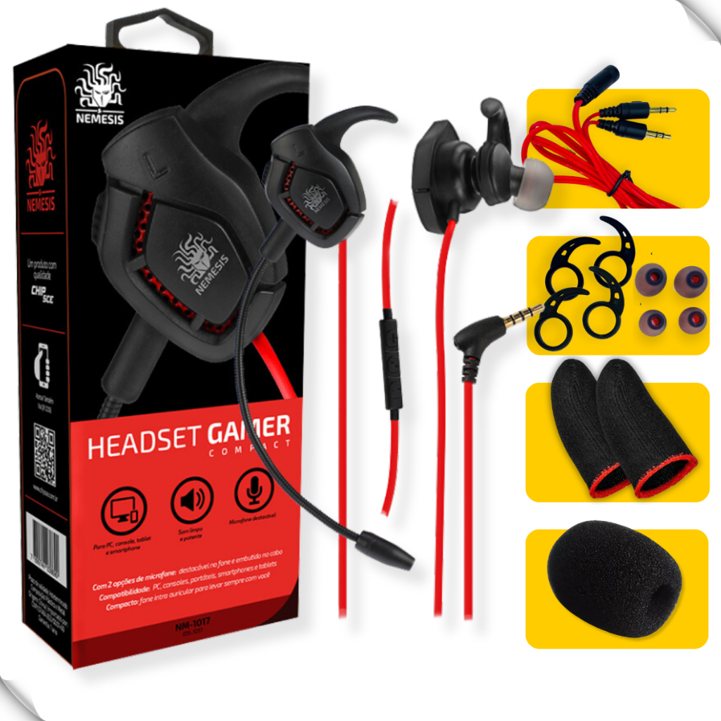 Fone Gamer Com Microfone headset Gamer Ps4 Xbox Celular PC