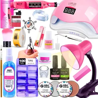 Kit Unha Gel Manicure Completo Profissional + Luminária | Envio Imediato