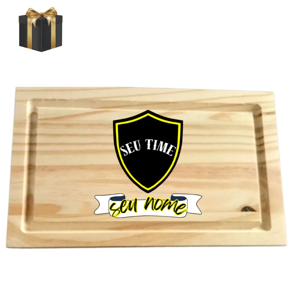 Tabua de Carne Personalizada a laser com Seu time + Nome