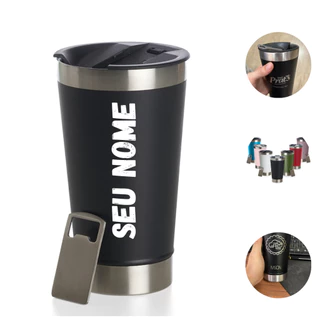 Copo Termico Inox Tampa Abridor - Frio & Quente