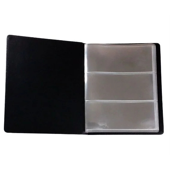 Álbum para 60 Cédulas Luxo Capa Dura Folhas de Acetato
