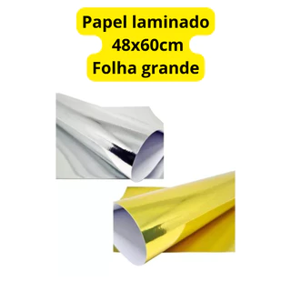 PAPEL Laminado (FOLHA GRANDE) PACOTE COM 10 48 x 60cm Folha VMP