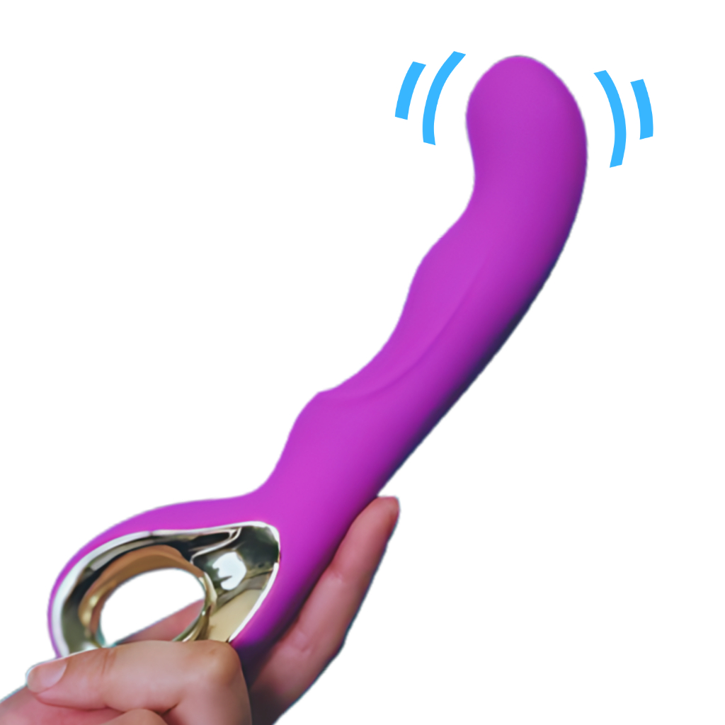Vibrador Recarregável Ponto G Com Textura Ondulada Alça Potente