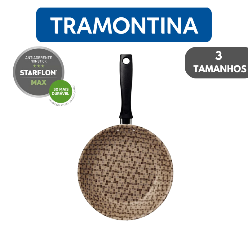 FRIGIDEIRA TRAMONTINA ANTIADERENTE STARFLON MAX TURIM VERMELHO