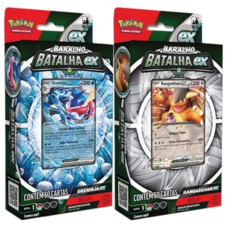 2 Decks Pokémon Baralho Batalha EX Kangaskhan EX e Greninja EX Copag cards cartas português original