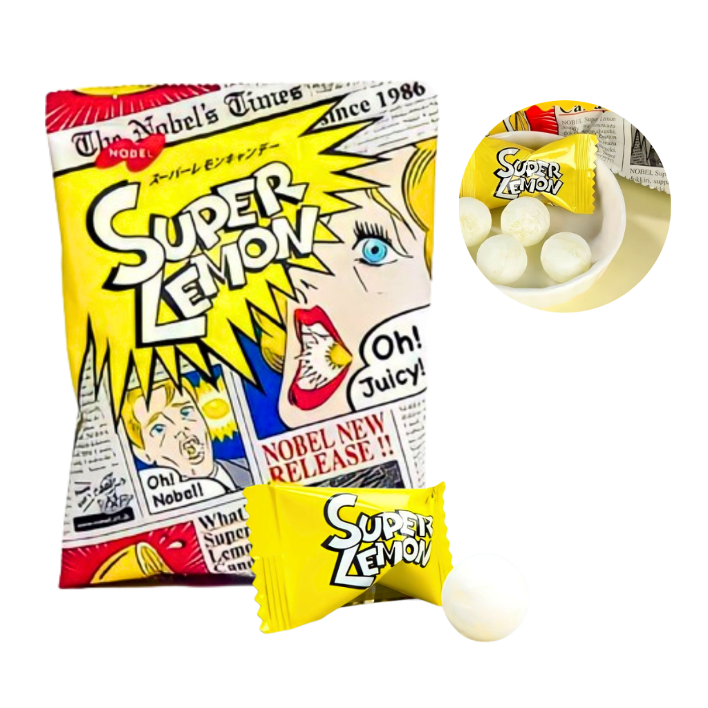 Bala Japonesa Azeda Azedinha Super Lemon Limão Nobel Importada Jaão - 40g (8 Unidades)