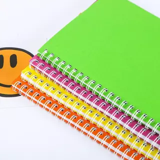 kit 4 UNI colorido A5 Caderno capa PVC Com Linha com 80 folhas Papelaria/Escola/Escritório Barato