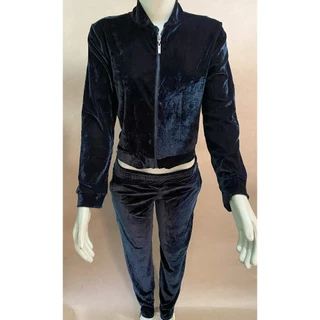 Conjunto De Plush Feminino Veludo Calça e Casaquinho estilo cropped Confortável