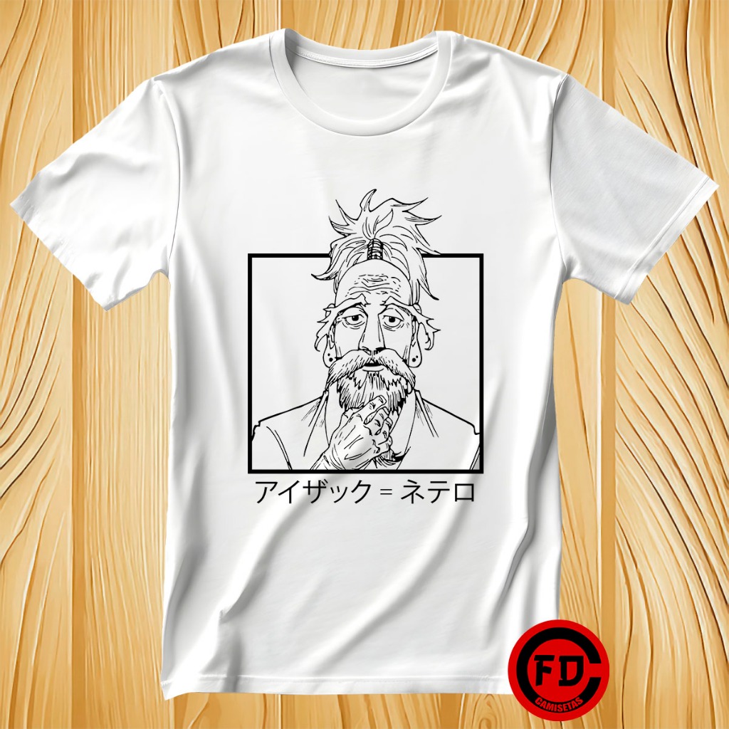 Camiseta Branca Hunter x Hunter Isaac Netero Unissex | Shopee Brasil