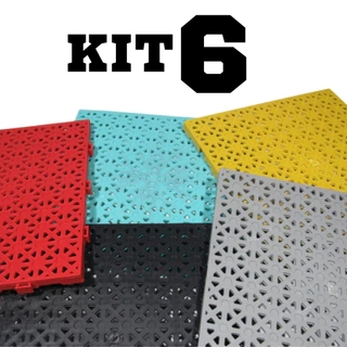 Kit 6 Piso Estrado Plástico 30x30 Modular para Banheiro Vestiário Sauna ou Piscina