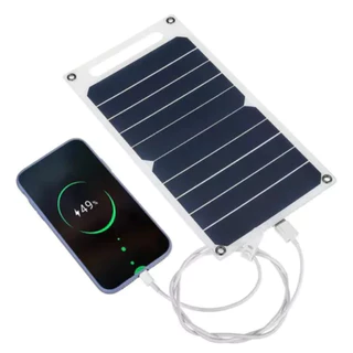 Placa Solar Carregamento Usb Portatil Celular Prova D'água power bank 20W