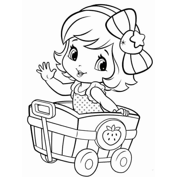 desenho para colorir infantil menina