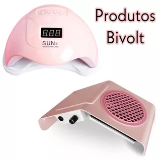 kit Manicure Iniciante Alongamento Cabine de Unha gel Sun 5 48w Forninho + Aspirador  Coletor de Pó Sugador Um Cooler em Oferta na Shopee