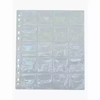 1 a 5 folhas para moedas com 20 espaços - comporta coin holder - com abas - Organizer