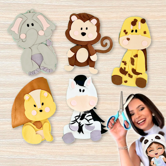KIT RECORTES EM FELTRO SAFARI - MONIQUE RANGEL | Shopee Brasil
