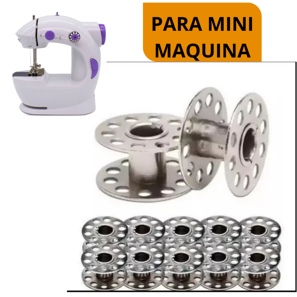 Bonina Carretilha Para Mini Maquina de Costura Portatil em Metal 10 Unidades