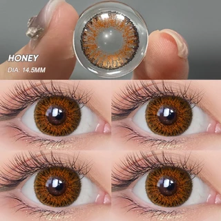 Freshgo Lentes De Contato Coloridas 2pcs Lentes cor de mel Para Os Olhos Cosméticos Maquiagem