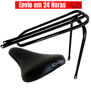 Garupeira Garupa Reta BH Bagageiro Banco Selim Cairu Ams Bicicleta Bike