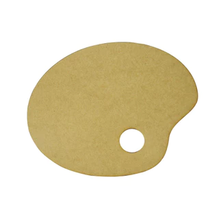 Kit Paleta de Pintura de MDF CRU ( G - 30x25cm ) - Lembrancinha Ideal para Aniversário, Escolas e Creches - Criatividade e Diversão