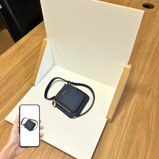 Kit Mini Estúdio Fotográfico Portátil Branco Placa de MDF 3mm 30x30 e 50x50