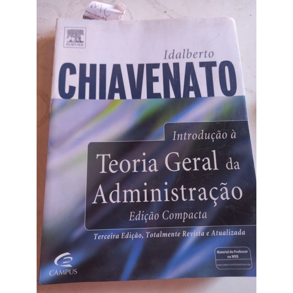 teoria geral da administração livro por idalberto chiavenato 3 edicao ...