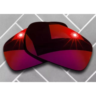 Lente Oculos Xsquared Vermelha Dark ruby Polarizada com proteção UV UVA 400