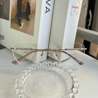 Armação De Óculos FEMININO 3 Peças Balgriff modelo gatinho Com Perna brilho /22375