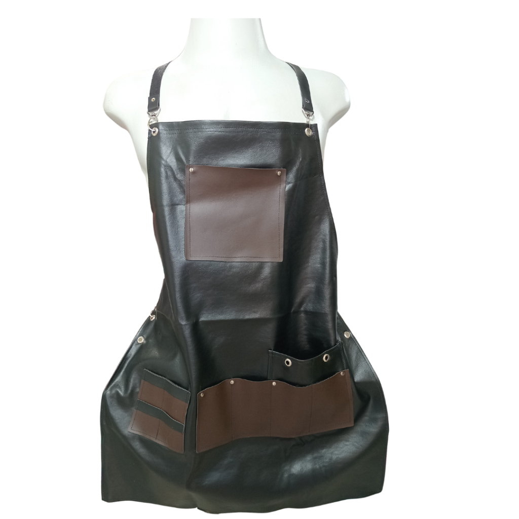 Avental para Mecânico Profissional Ajustável com Bolsos Courino ...