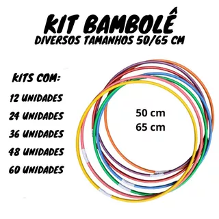 Kit Bambolês arco infantil 50/65 Cm brinquedos ar livre Promoção A Pronta Entrega