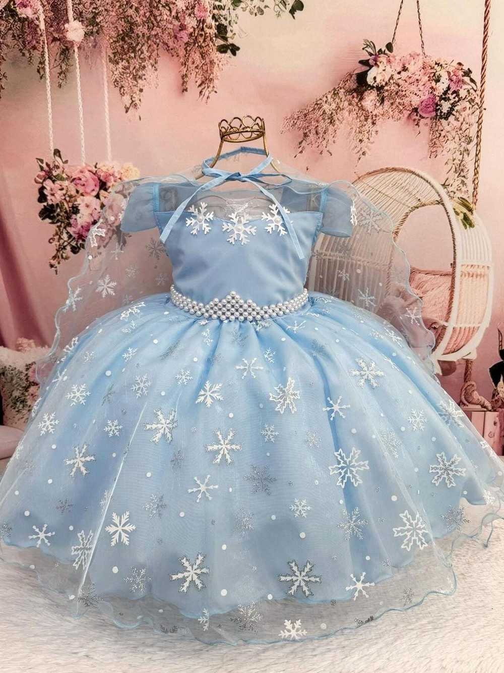 Vestido da frozen de orders aniversário