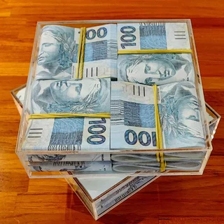 Box Do Milhão Em Acrilico R$100,00 Reais Money Original