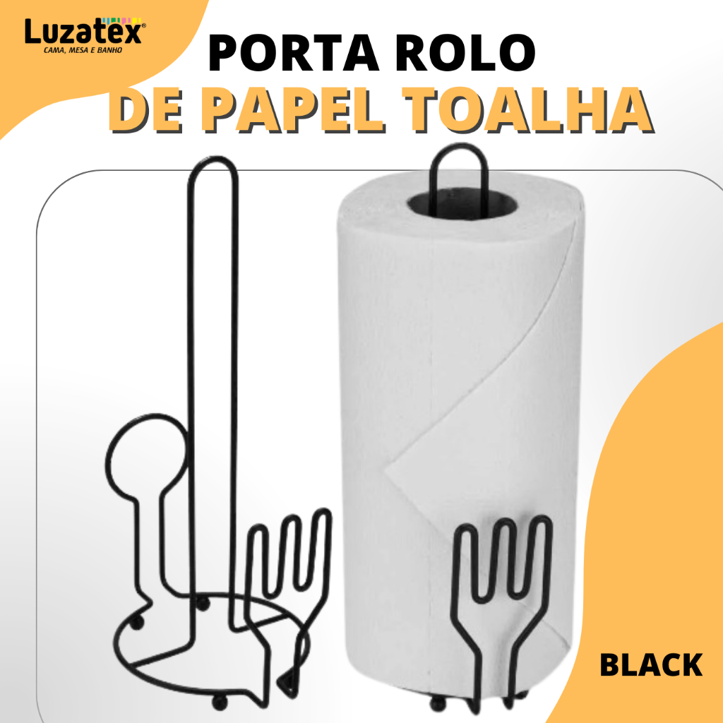 Porta Rolo de Papel Toalha Arthi Black | Shopee Brasil
