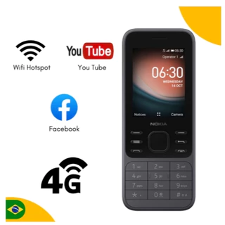 CELULAR NOKIA 6300 4G 4GB 512MB RAM DUAL CHIP CÂMERA WI-FI (CELULAR SEMI NOVO com 06 meses de garantia ) Envio imediato