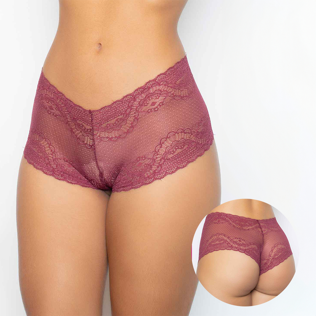 Calcinha Sexy Calesson Renda Transparente Short Boxer Feminino Shortinho  Sensual Caleon Fio Dental | Shopee Brasil