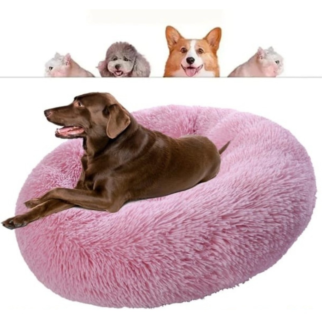 CAMINHA DONUT NUVEM PET PELUCIA REDONDA CAMA PELUCIADA NINHO CASINHA COLCHONETE FUNDO ANTIDERRAPANTE