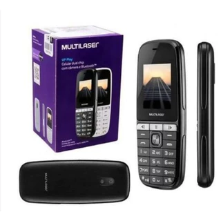 Celular Multilaser Up Play Dual Chip MP3 Rádio FM Simples de botão para Idoso Teclas Grande