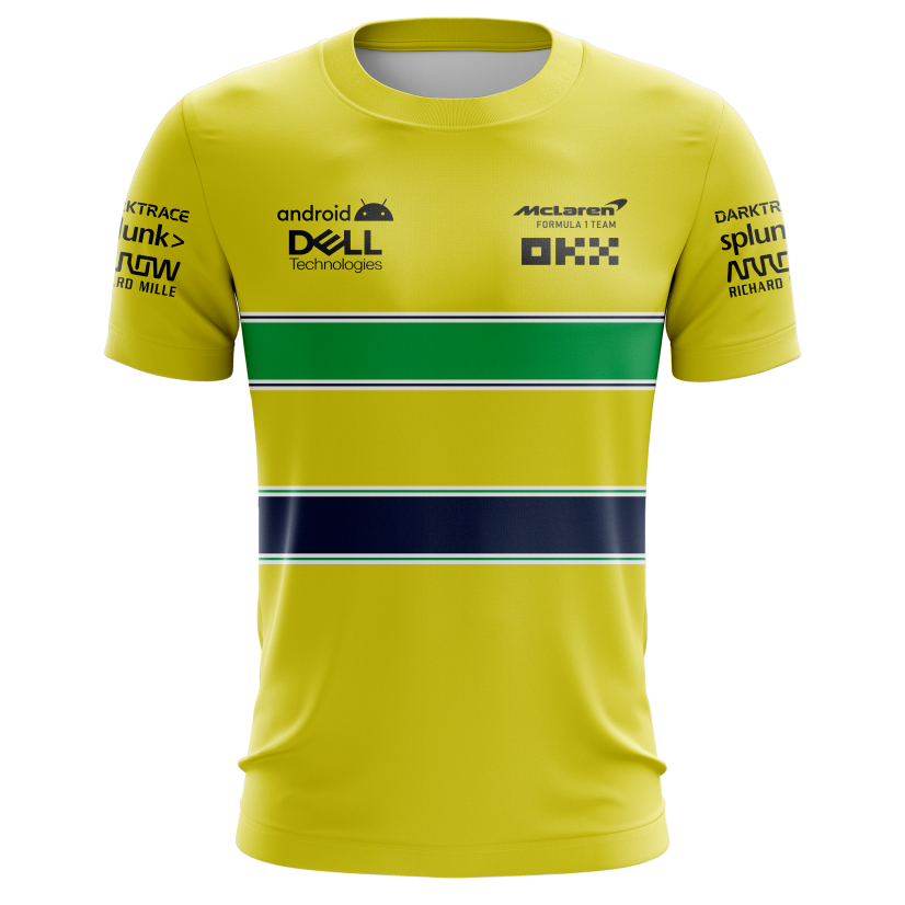 Camisa comemorativa Mclaren amarela 2024