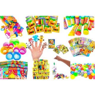 Kit COMPLETO 150 Brinquedo com Saquinho Para Festa Lembrancinha Prenda Sacolinha Pacotinho