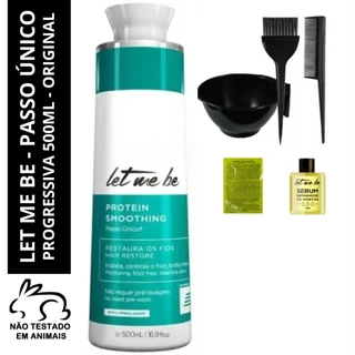 Progressiva Let Me Be - Passo Único 500ml Liso Perfeito + Cumbuca Pincel Pente Óleo e Sache