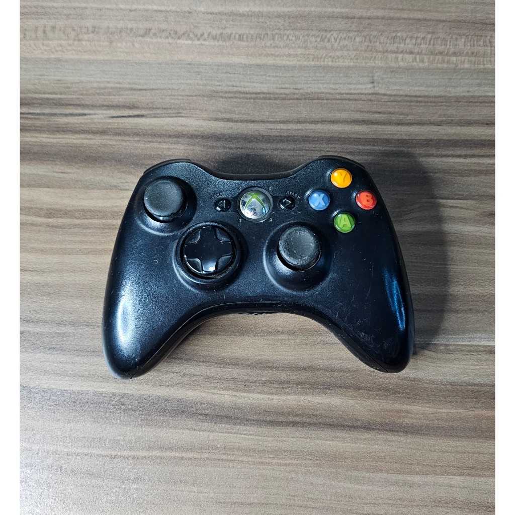 Controle Joystick Xbox 360 Original Black Sem Tampa de Pilhas Microsoft Game