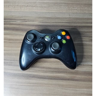 Controle Joystick Xbox 360 Original Black Sem Tampa de Pilhas Microsoft Game