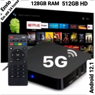 *versão 2024* conversor smart tv HD 4k digital 128gb ram 512gb rom android 12.1