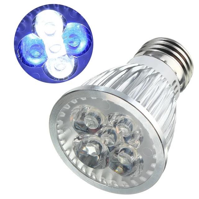 Lampada Grow 15w Aquario Bivolt E27 Full Spectrum (3 Led Branco e 2 azul)
